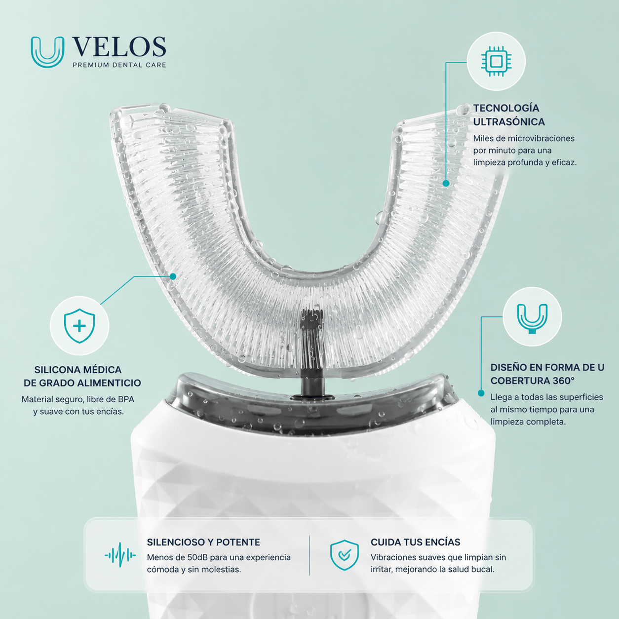 VELOS™: limpieza oral 360°